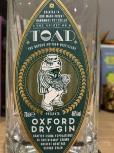 TOAD gin label