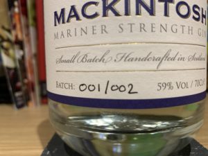 Mackintosh Mariners Strength gin